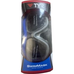 TYR SwimMask Water Sports Goggles Anti Fog UV Protection Clear Blue